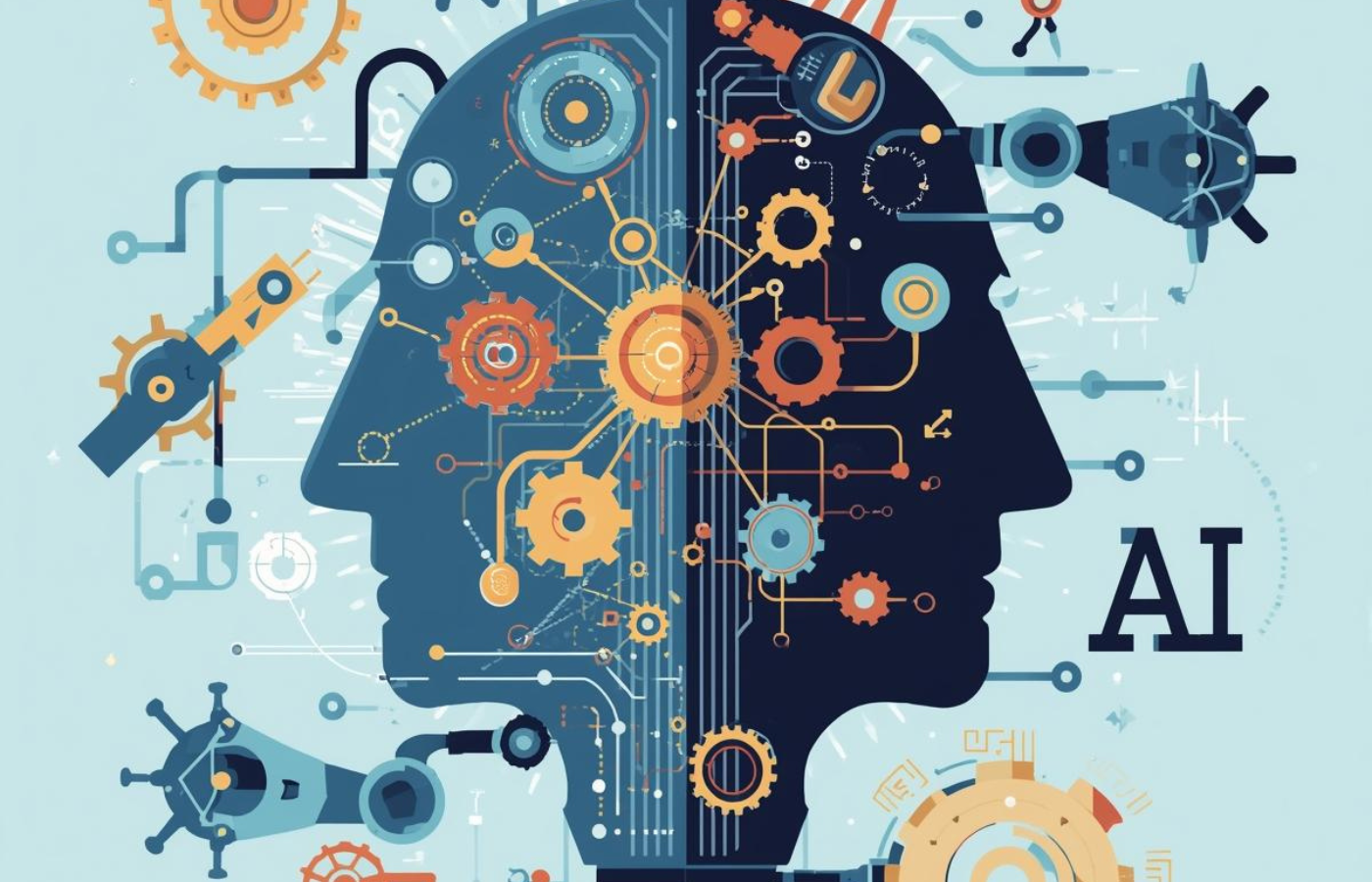 A hybrid approach with AI, human, and traditional automation components combined