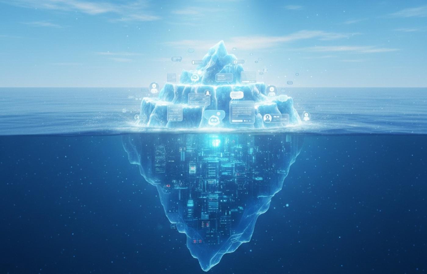 A Google Gemini image of an iceberg showing that chatbots are just the tip of the iceberg and we are taking a look at the rest.