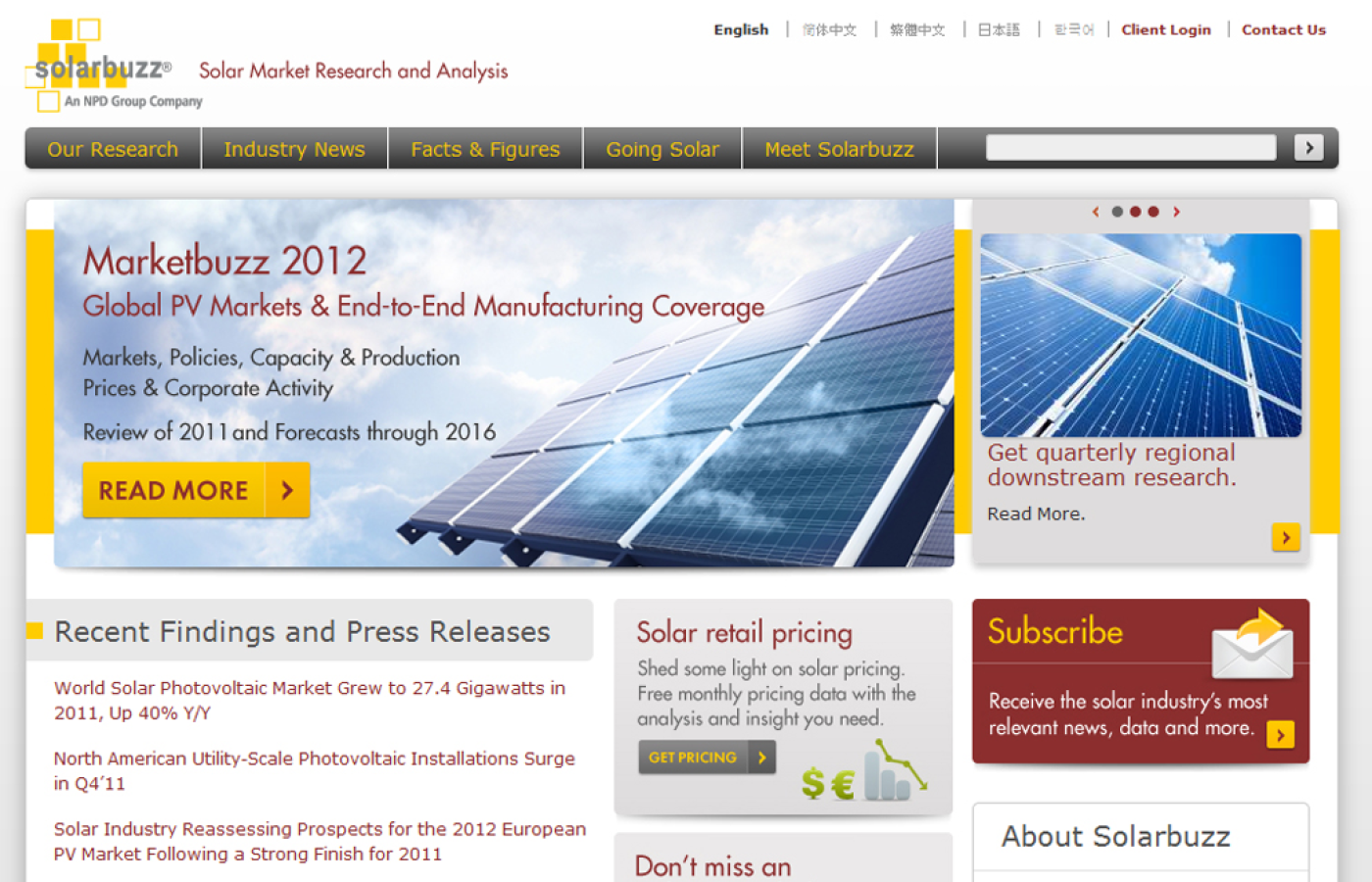 Solarbuzz - Home Page