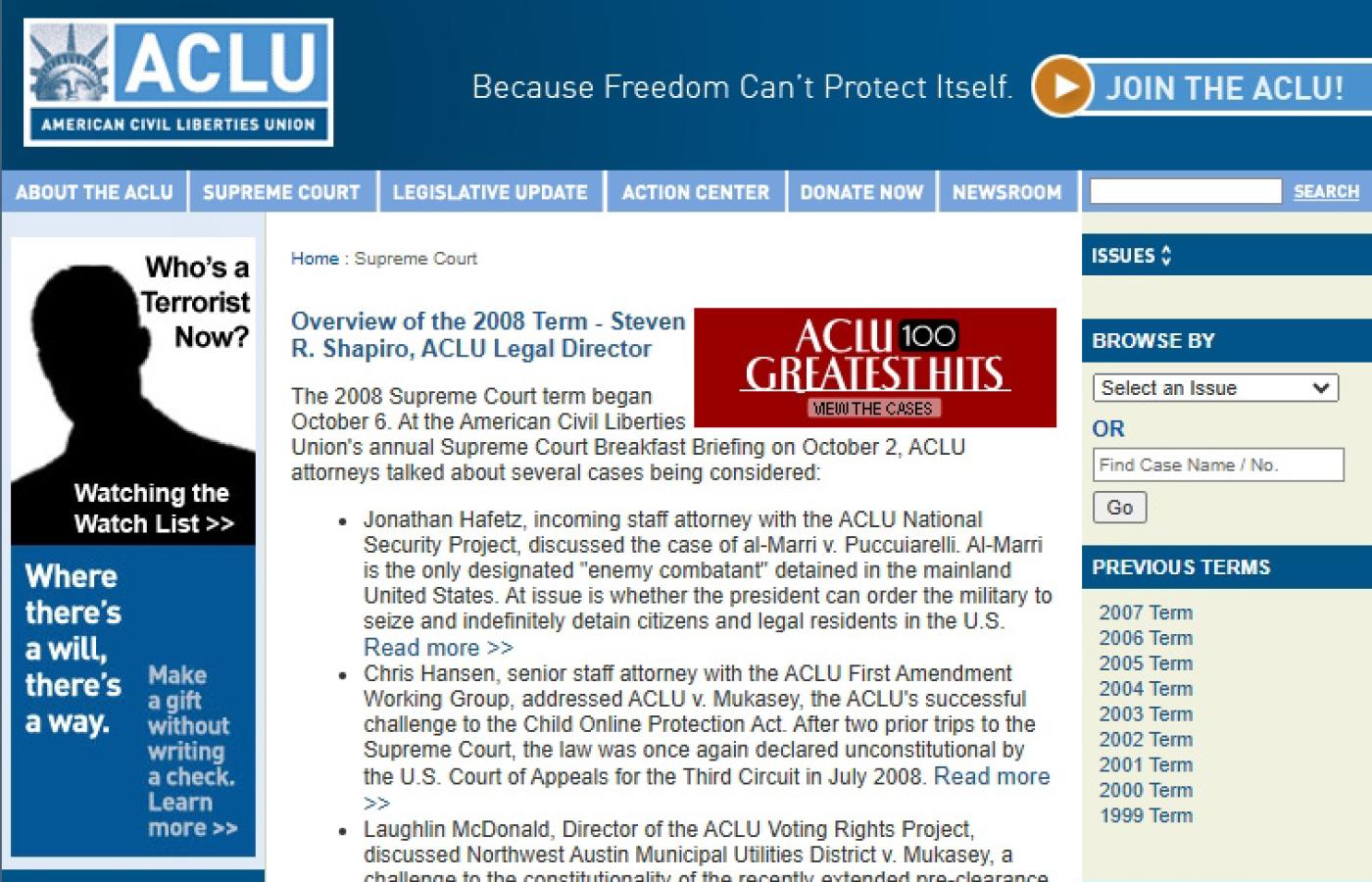 ACLU - SCOTUS Page