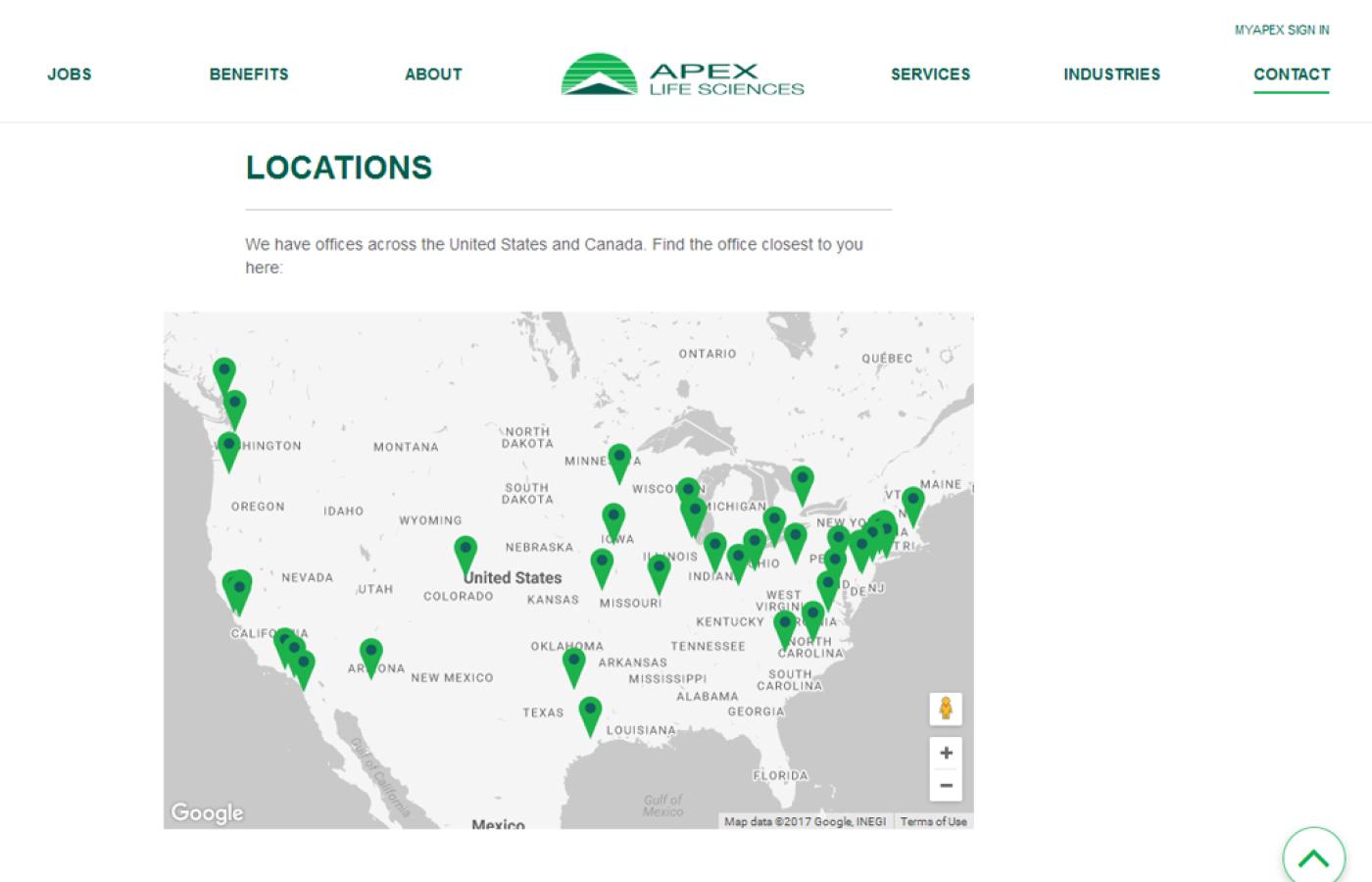 Apex Life Sciences - Google Map