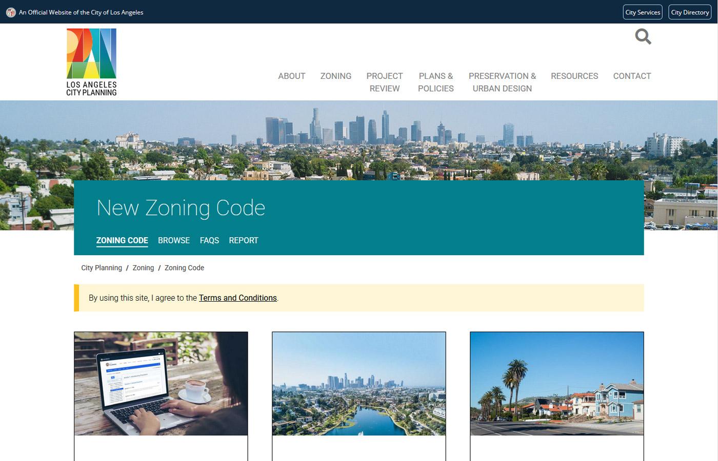 Los Angeles City Planning New Zoning Code Home Page