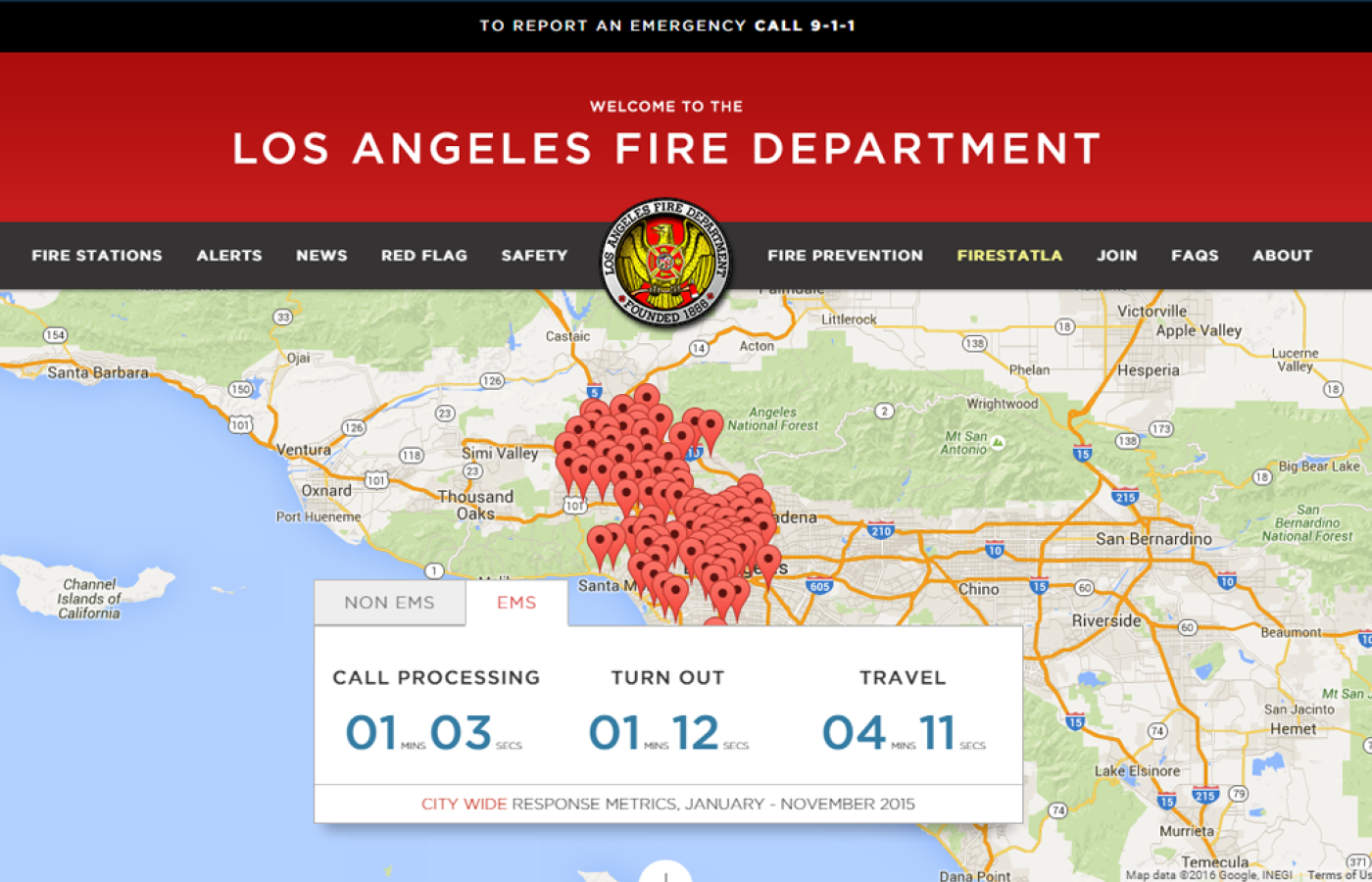 Los Angeles Fire Department - FireStatLA
