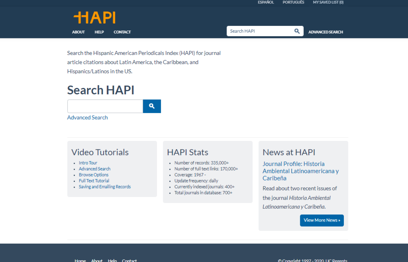 Main page - HAPI website