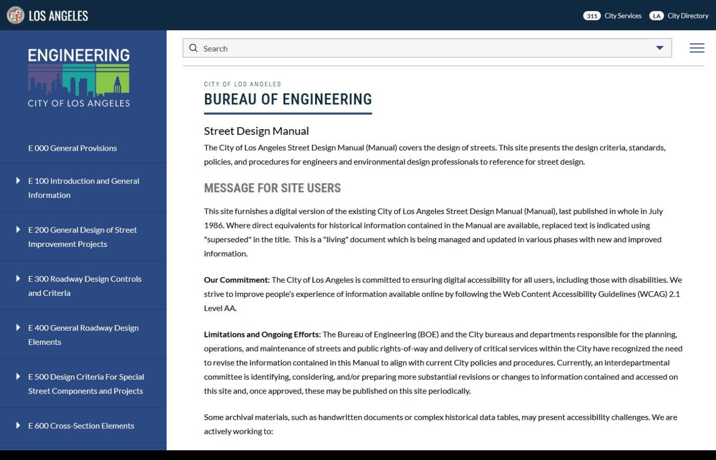 Los Angeles Bureau of Engineering - Street Design Manual