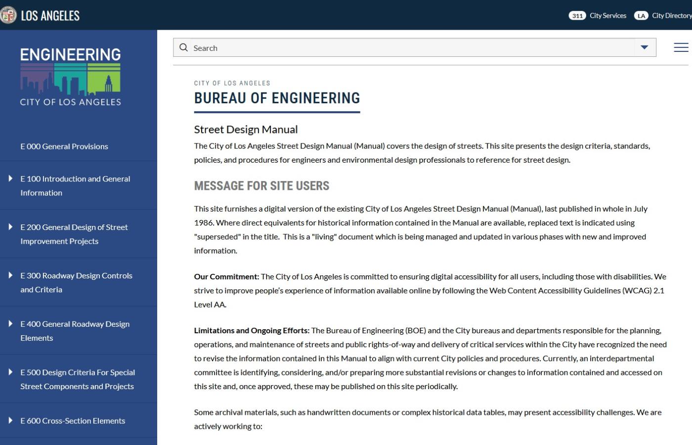 Los Angeles Bureau of Engineering - Street Design Manual
