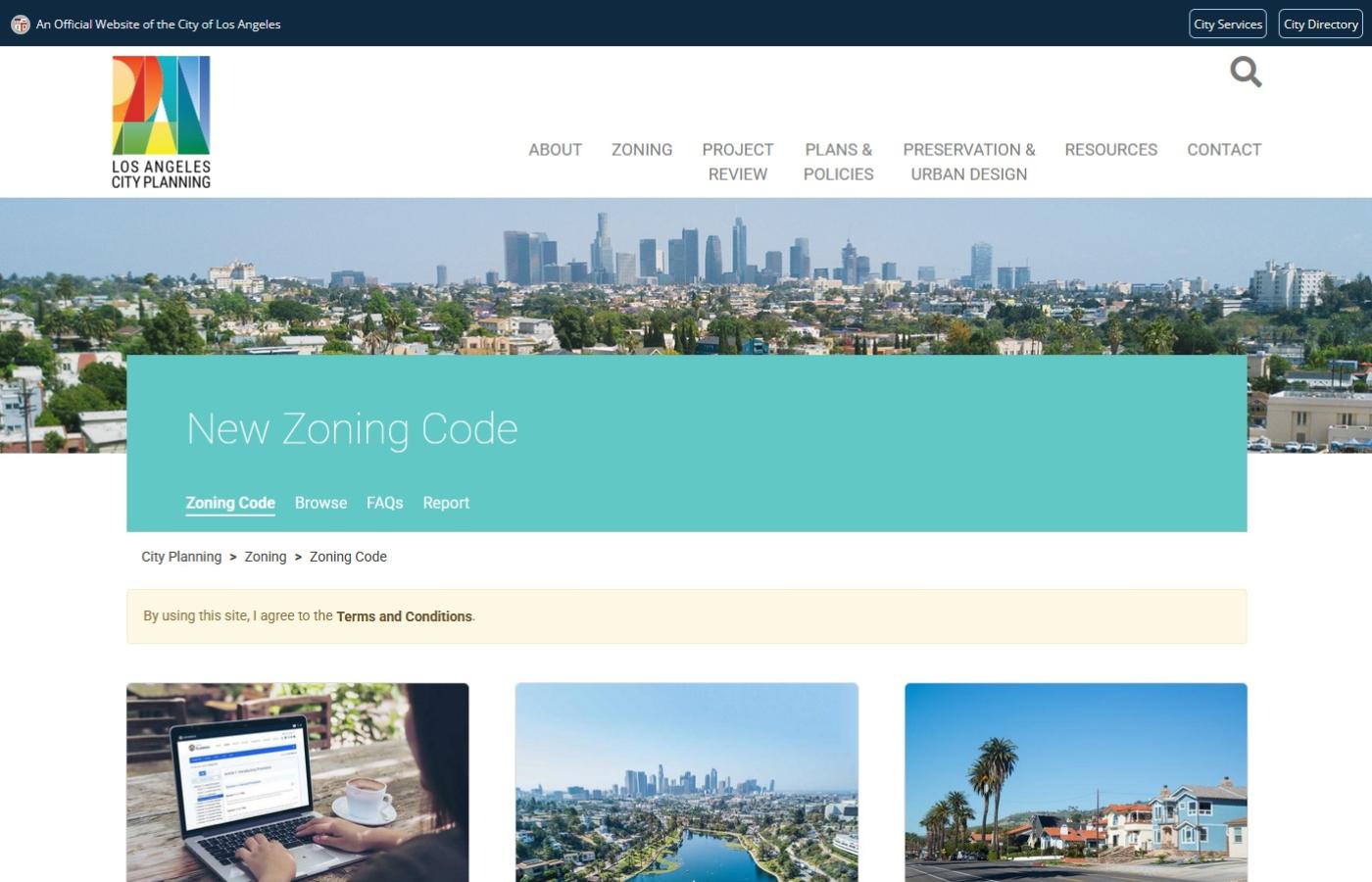 Los Angeles Department City Planning Zoning Code Portal