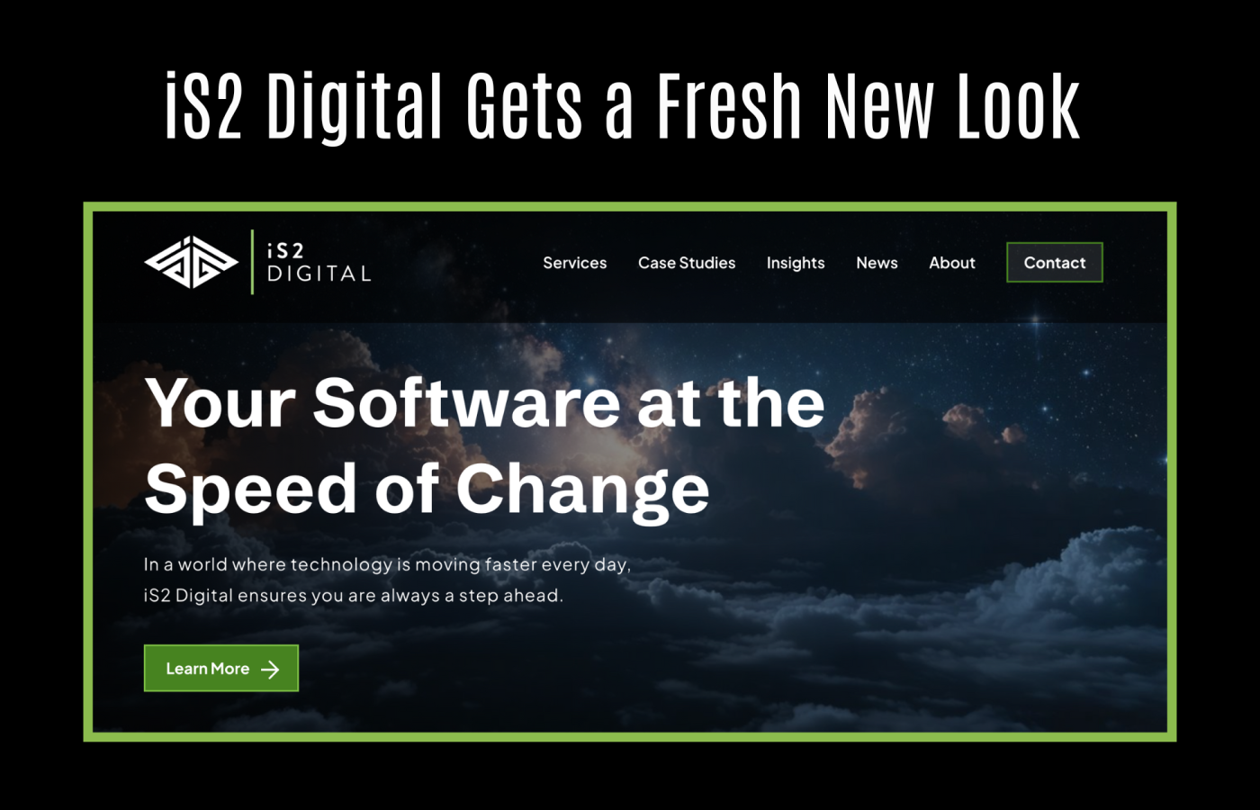 A preview of the new iS2 Digital website. 