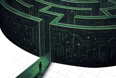A maze representing beyond AI misconceptions