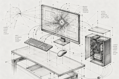 Visualization of AI using a computer