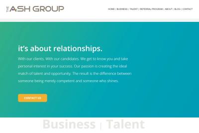 The Ash Group Website Homepage