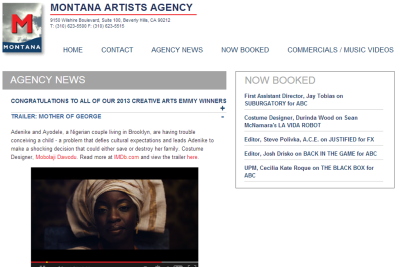Montana Artists Agency - Detail Page with Inline Video Playback