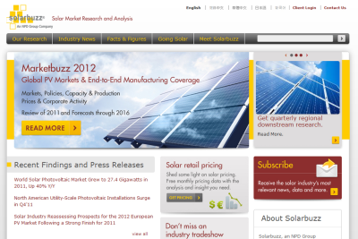 Solarbuzz - Home Page