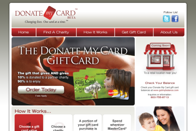 Donate My Card - Home page