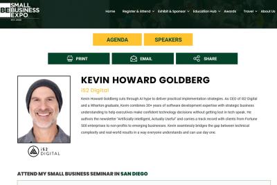 Kevin Howard Goldberg SBE speaker profile