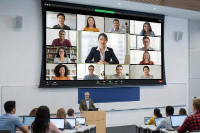 Professional presenting to students, image used to illustrate the AI education review process at Purdue Polytechnic Institute